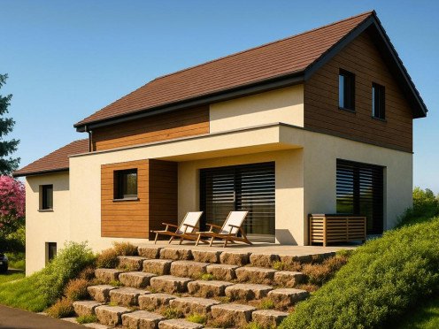 Maison neuve à Bluffy (74290), pièces