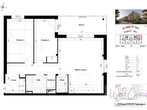 Appartement à Cognin (73160), 3 pièces