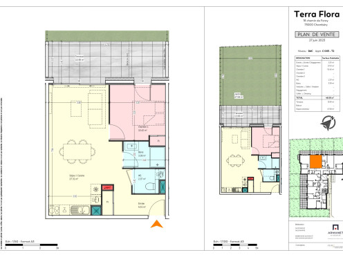Appartement à  Chambéry (73000), 2 pièces