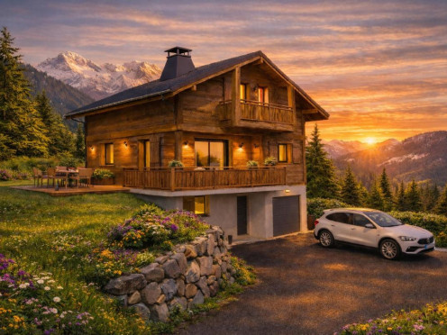 Maison neuve à  Morillon (74440), 5 pièces