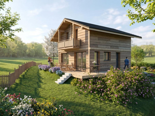 Maison neuve à  Morillon (74440), 4 pièces