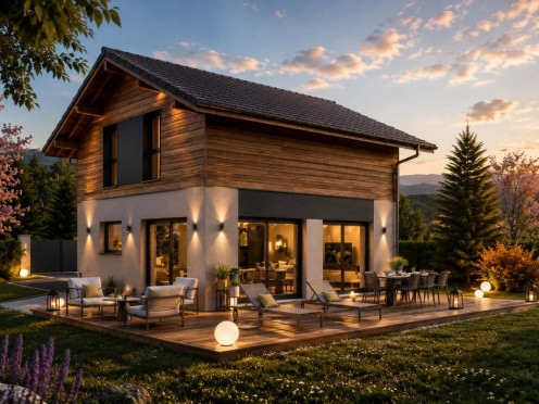 Maison neuve à  Morillon (74440), 4 pièces