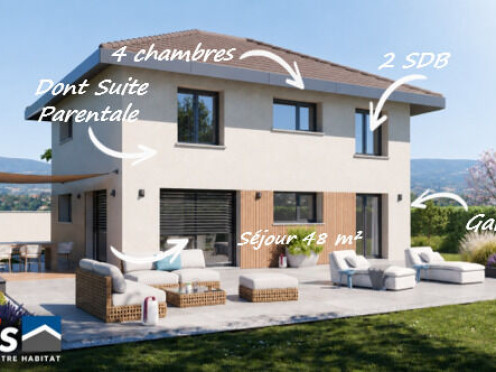 Maison neuve à  Saint-Jean-de-Gonville (01630), 5 pièces
